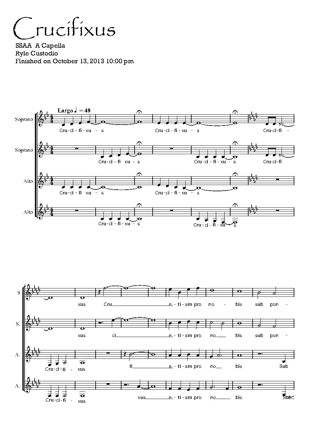 Crucifixus - Choir Script PDF Thumbnail
