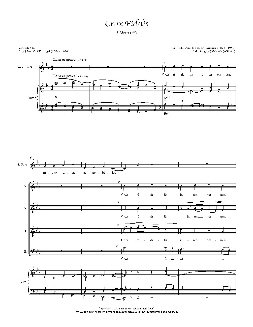 Crux fidelis - Choir Script PDF Thumbnail