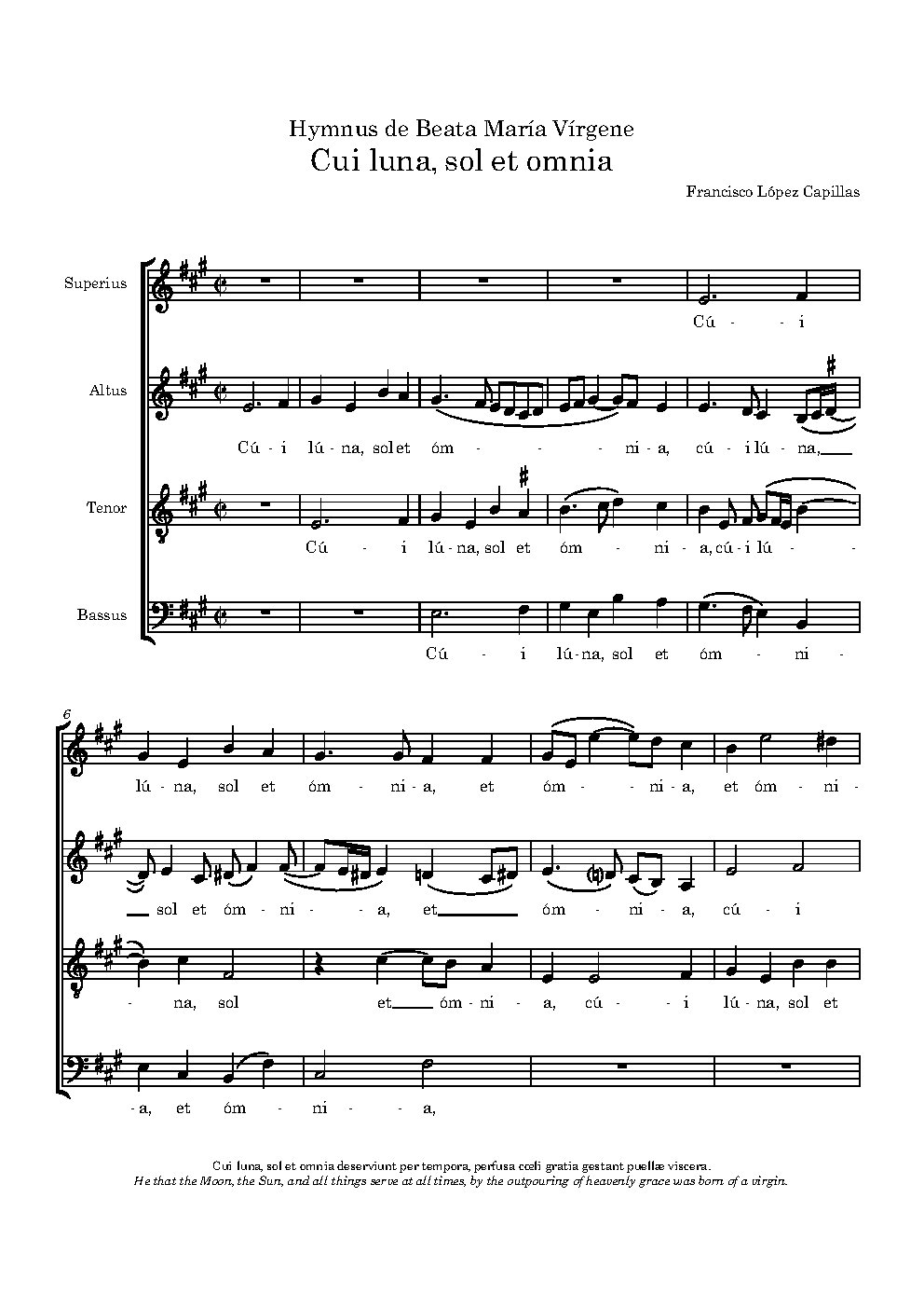 Cui Luna, Sol et omnia - Choir Script PDF Thumbnail