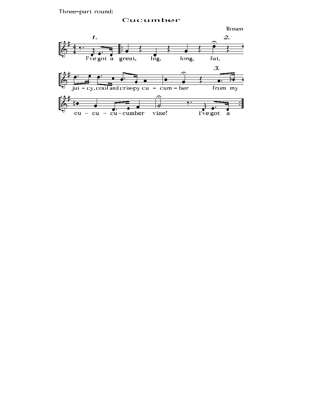 Cucumber - Choir Script PDF Thumbnail