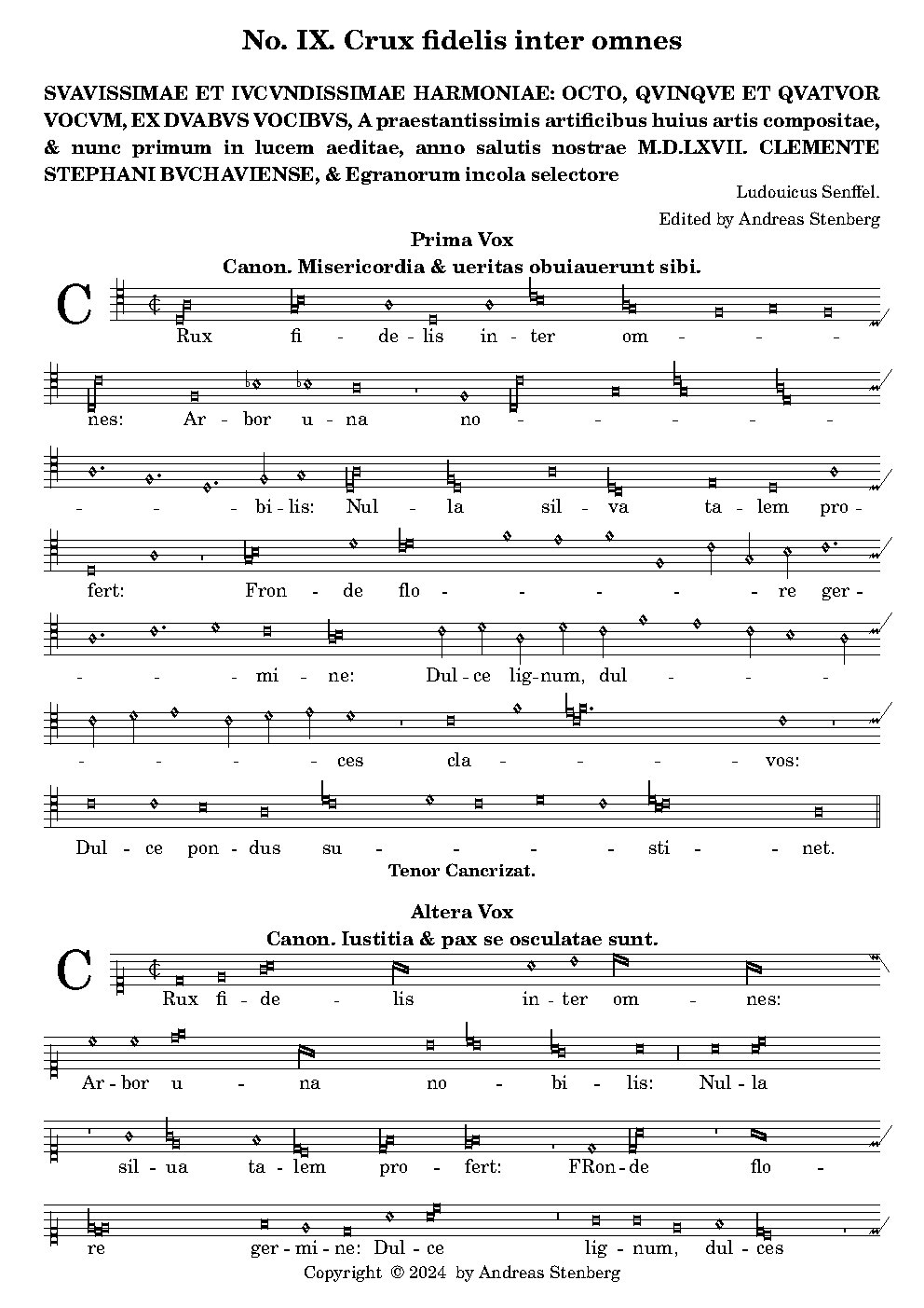 Crux fidelis - Choir Script PDF Thumbnail