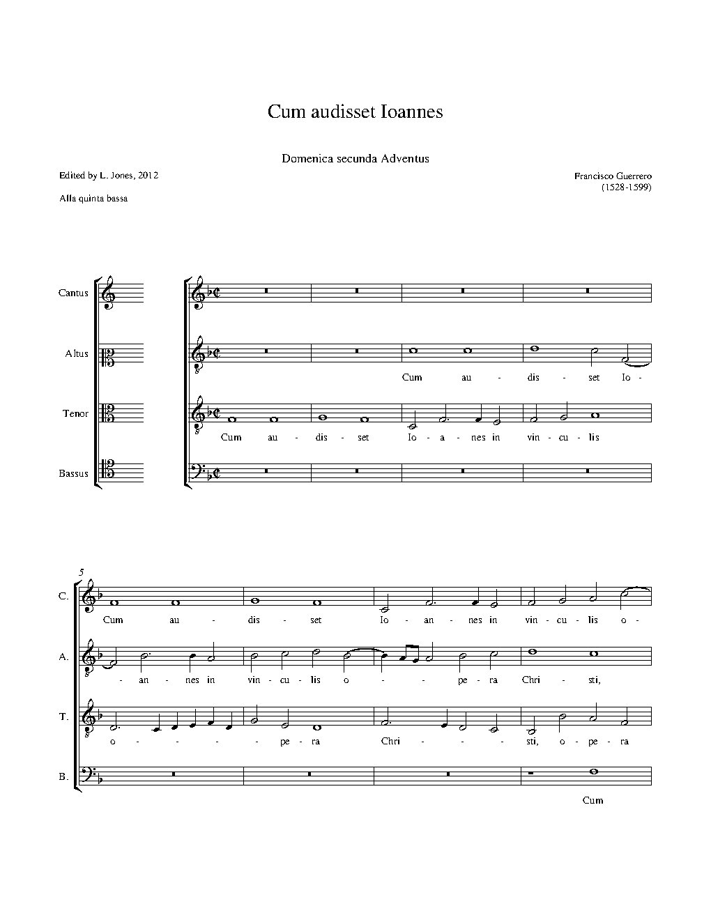 Cum audisset Ioannes