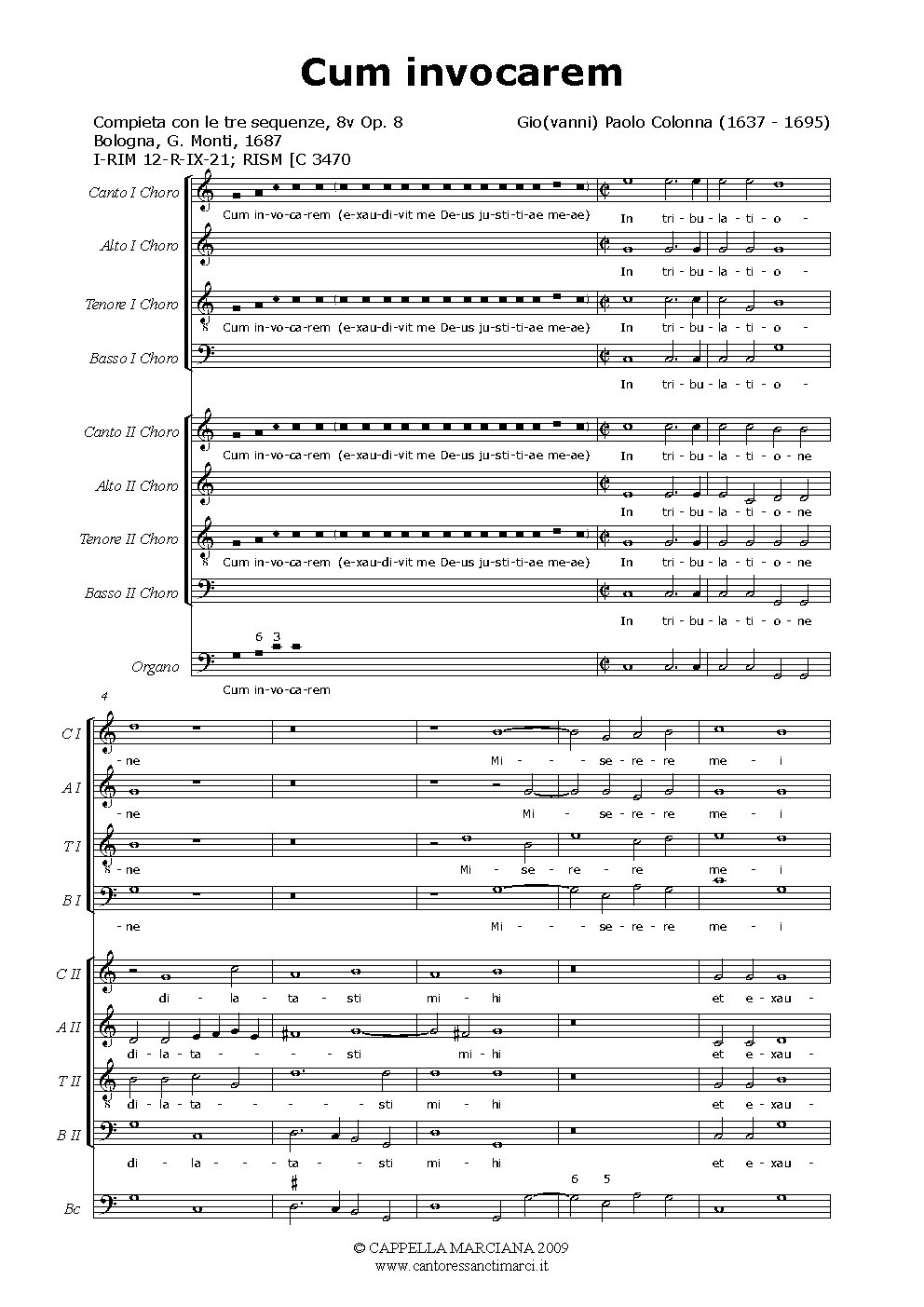 Cum invocarem - Choir Script PDF Thumbnail