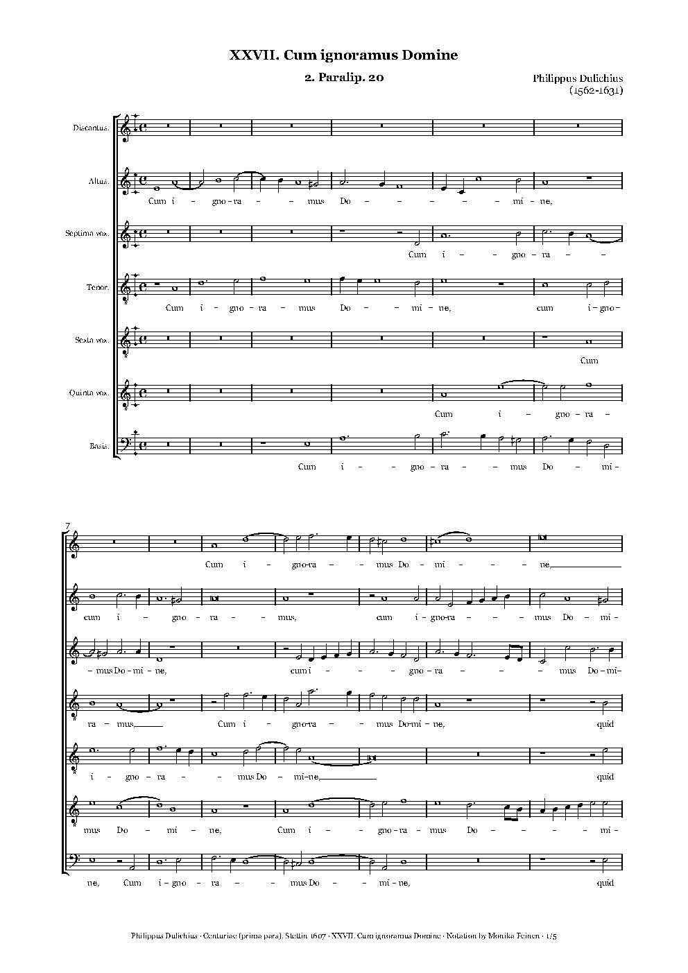 Cum ignoramus Domine - Choir Script PDF Thumbnail
