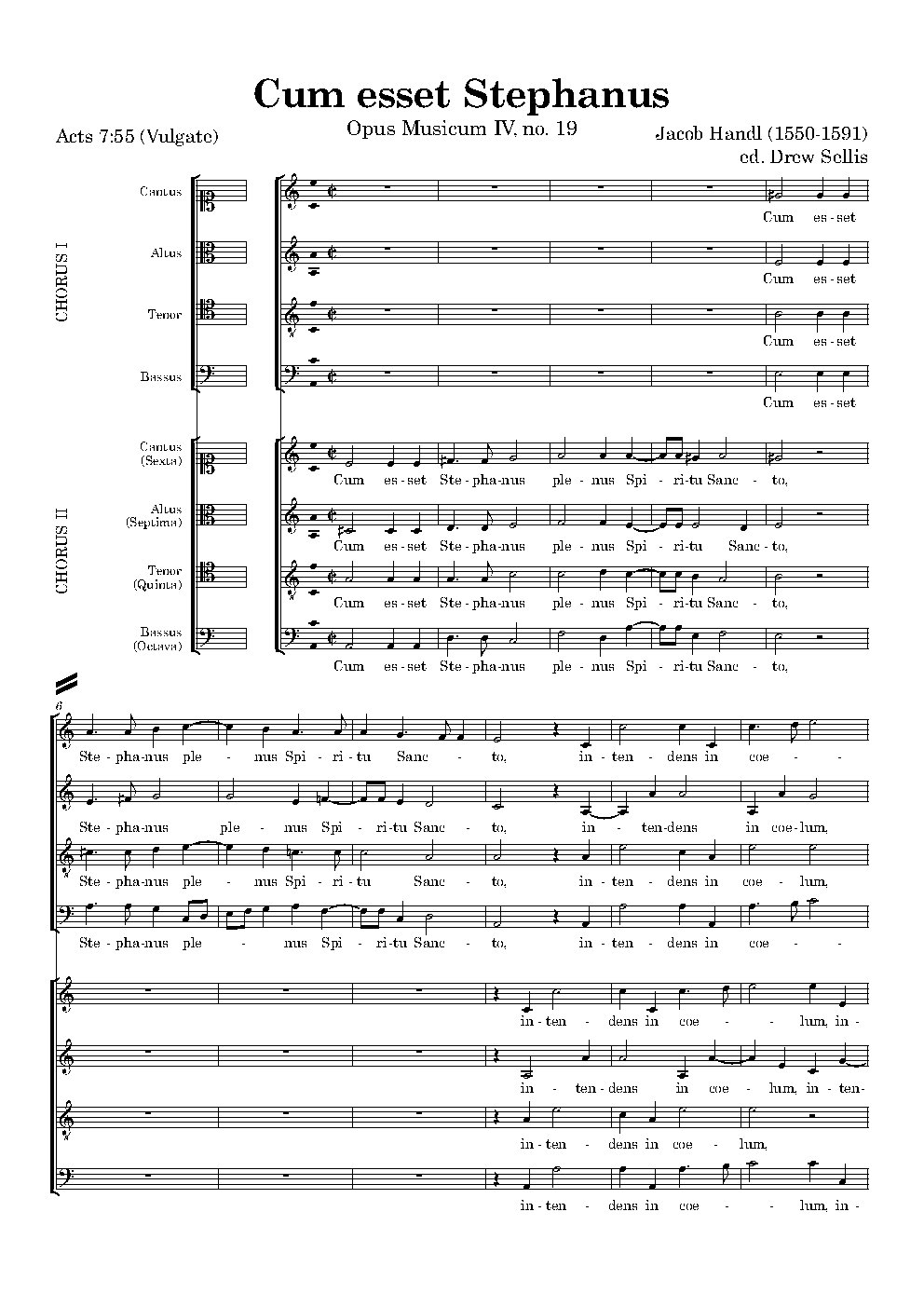 Cum esset Stephanus - Choir Script PDF Thumbnail