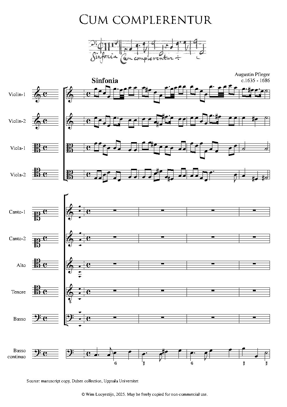 Cum complerentur dies Pentecostes - Choir Script PDF Thumbnail