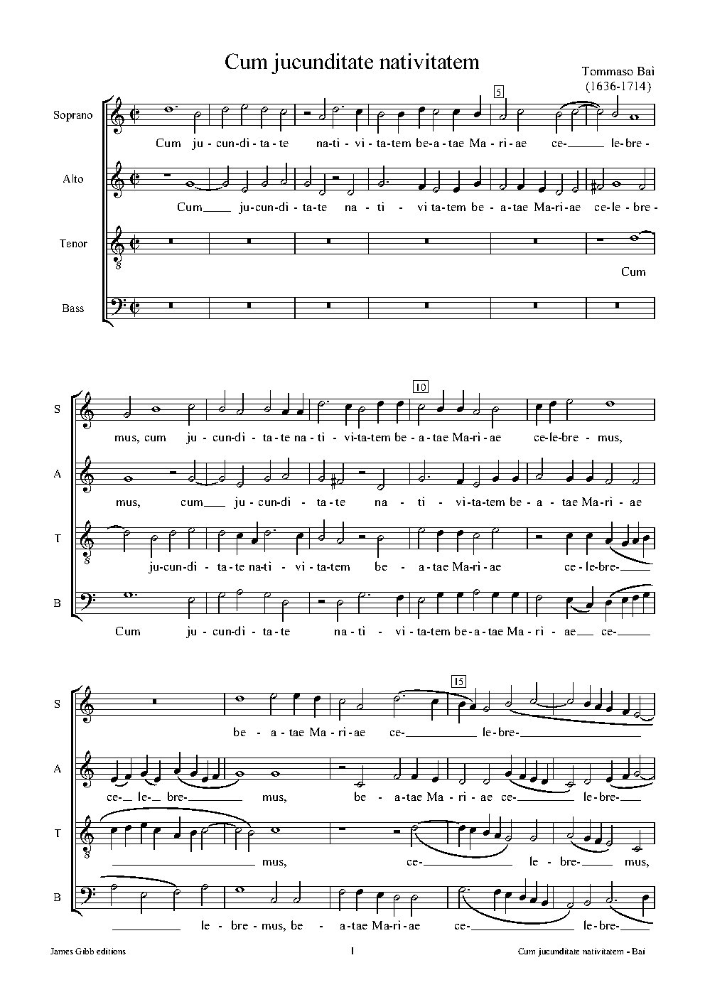 Cum jucunditate nativitatem - Choir Script PDF Thumbnail