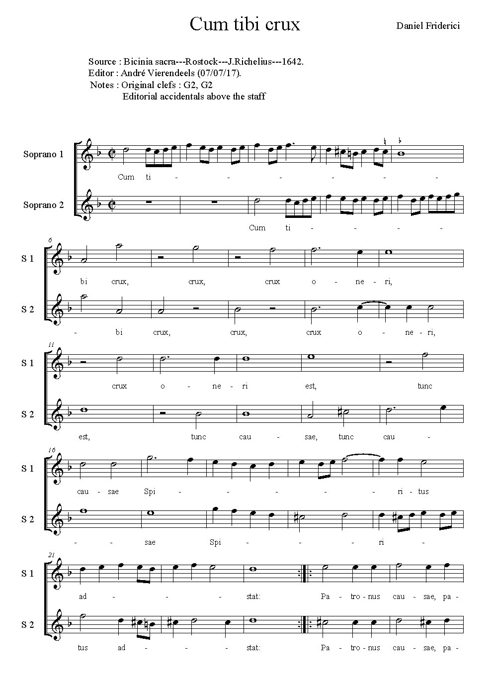 Cum tibi crux - Choir Script PDF Thumbnail