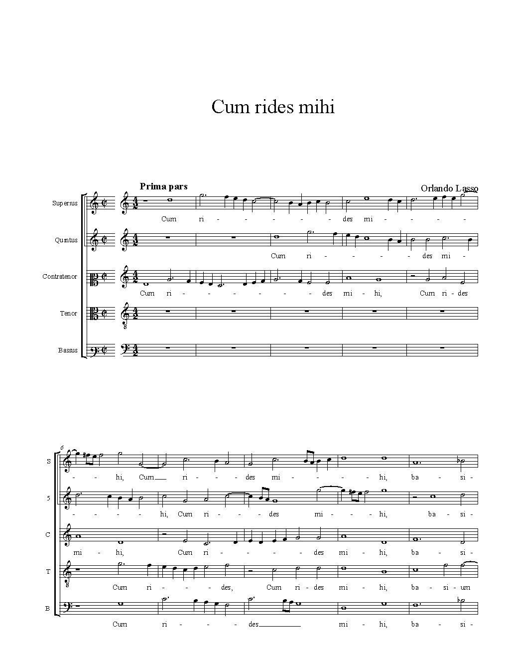 Cum rides mihi