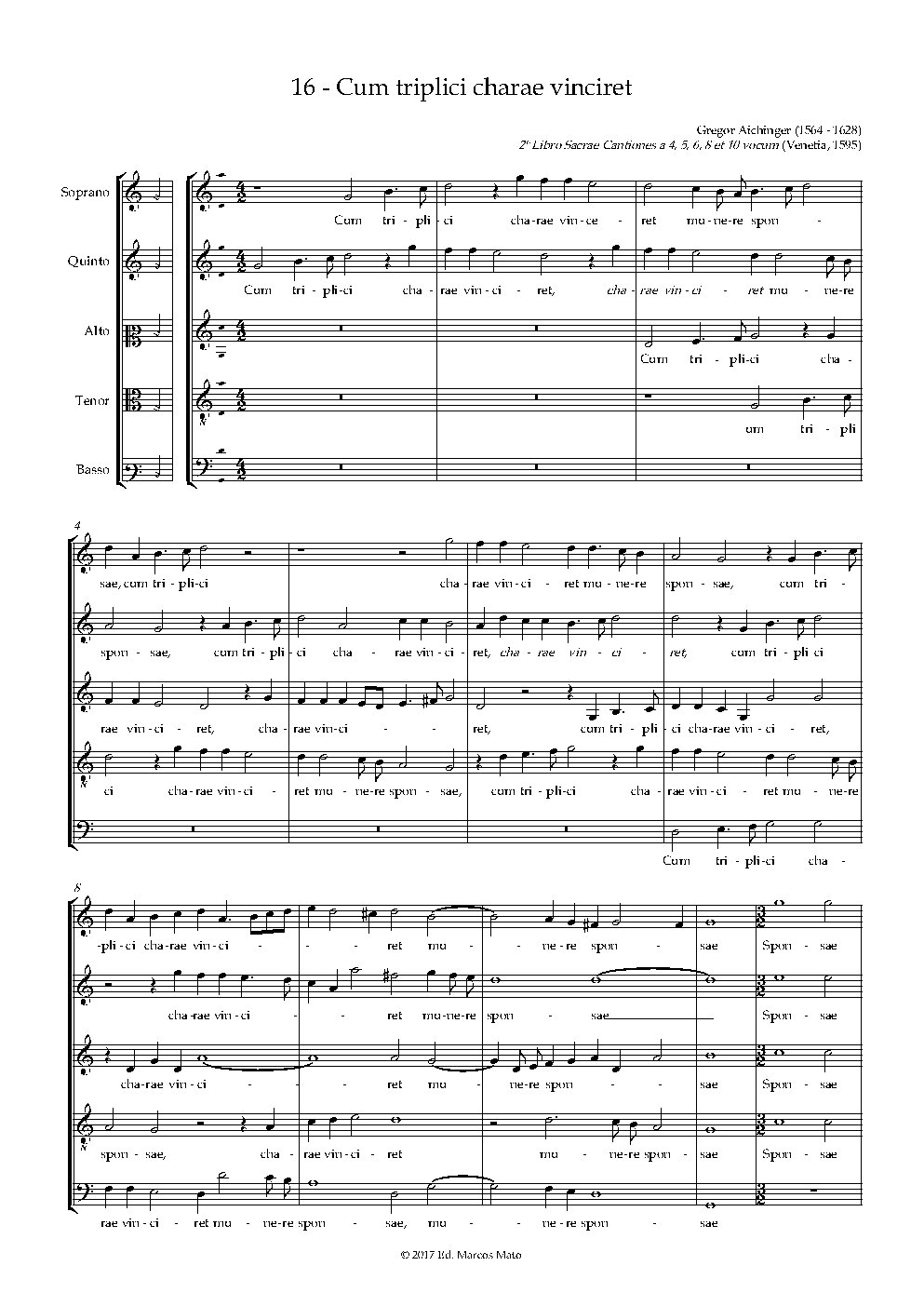 Cum triplici charae vinciret