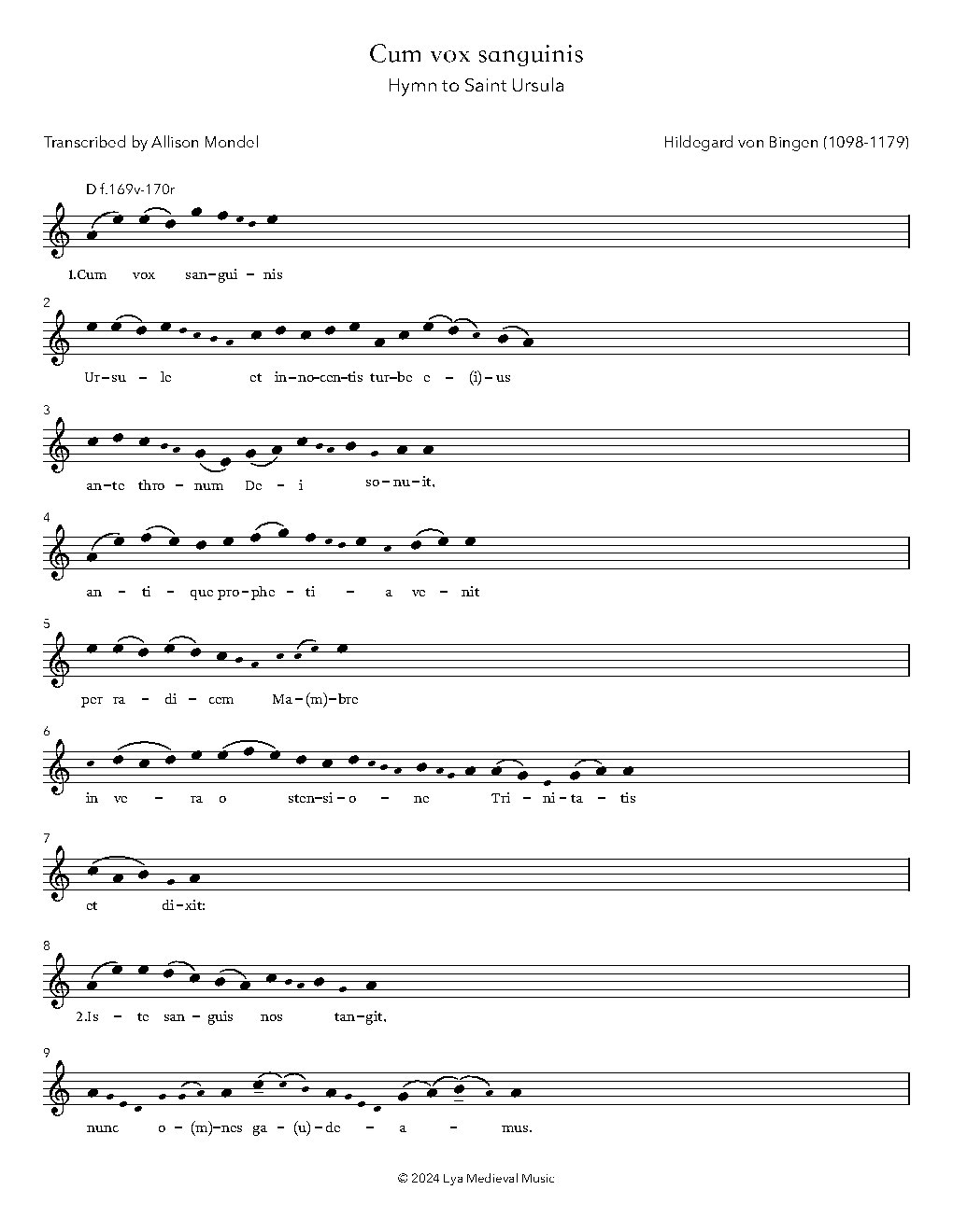 Cum vox sanguinis - Choir Script PDF Thumbnail
