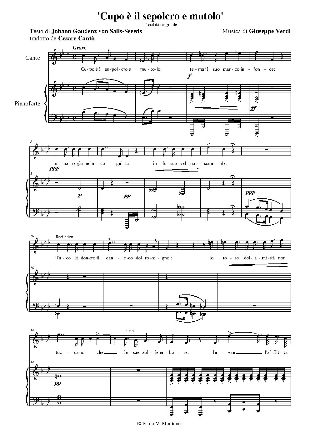 Cupo è il sepolcro e mutolo - Choir Script PDF Thumbnail