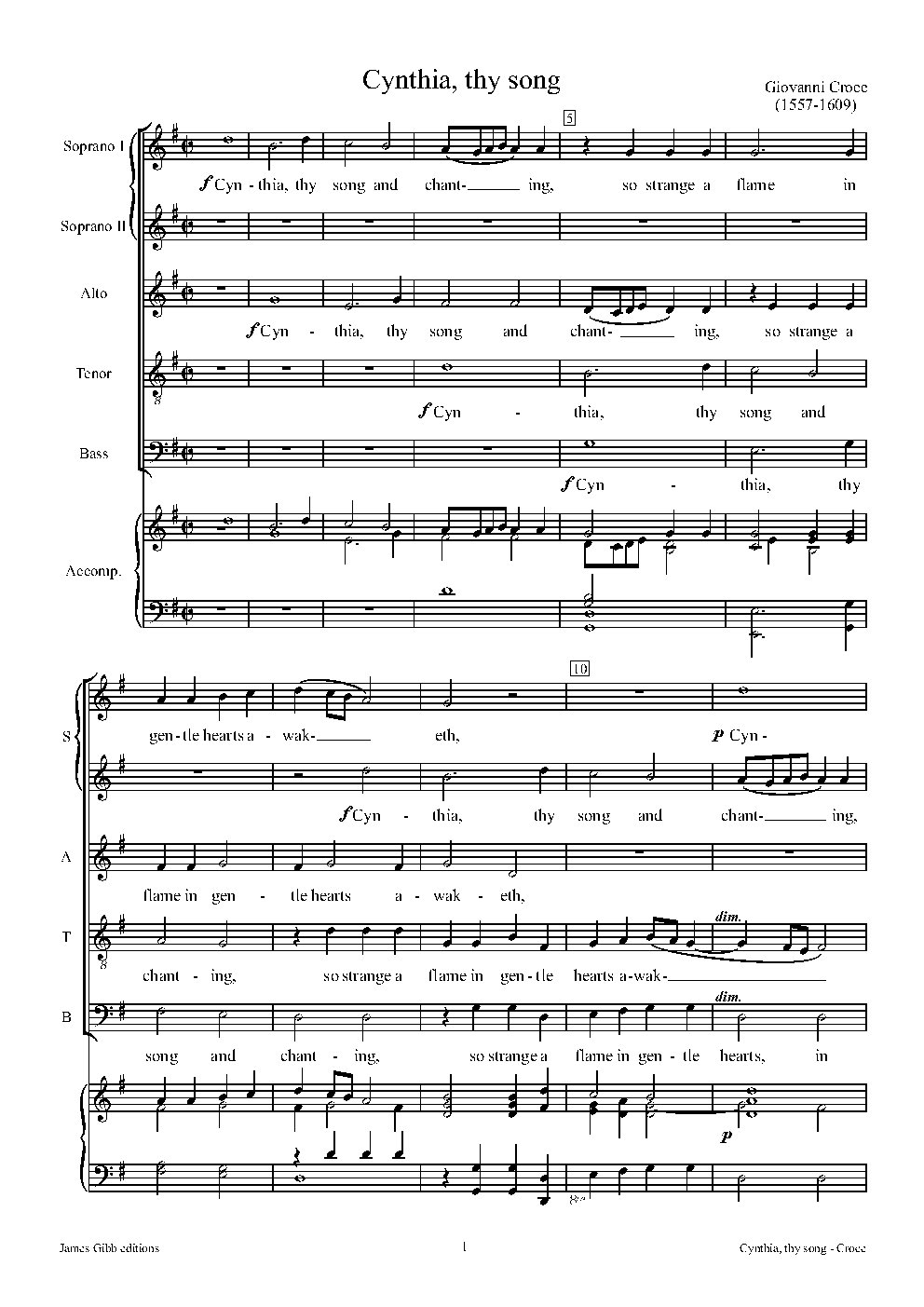 Cynthia, thy song