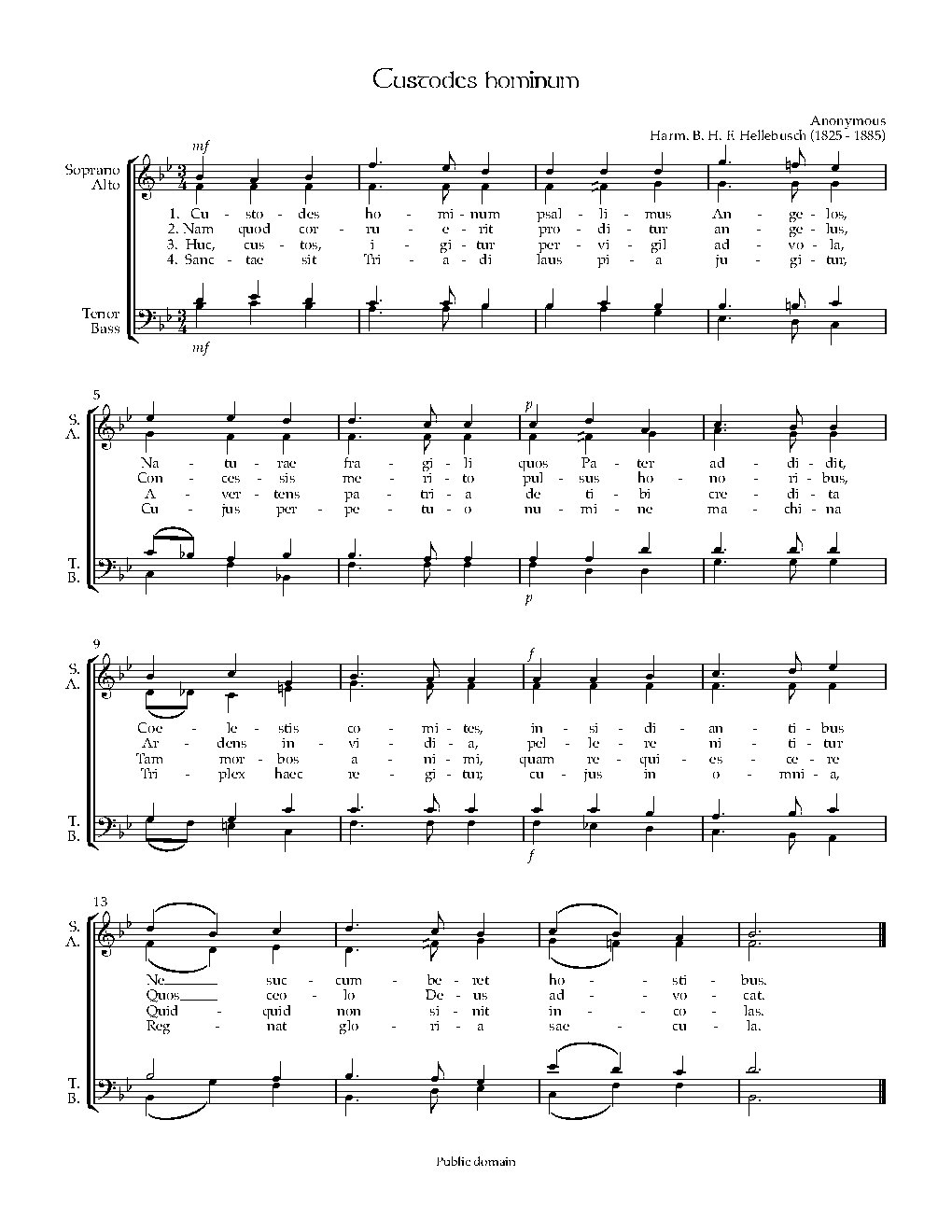 Custodes hominum - Choir Script PDF Thumbnail