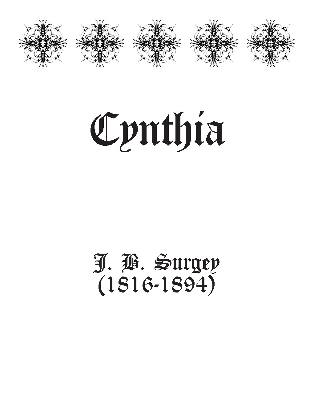Cynthia - Choir Script PDF Thumbnail