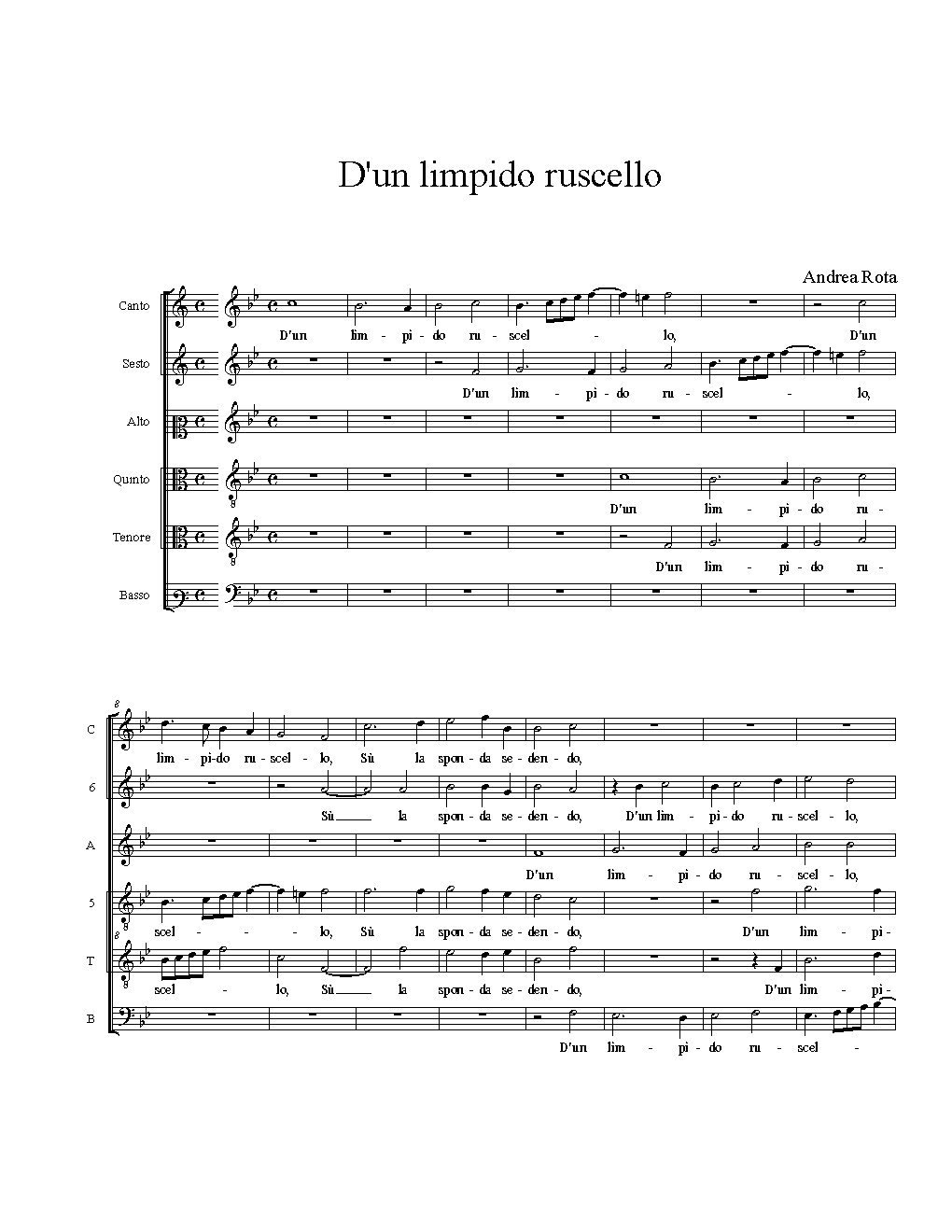 D'un limpido ruscello