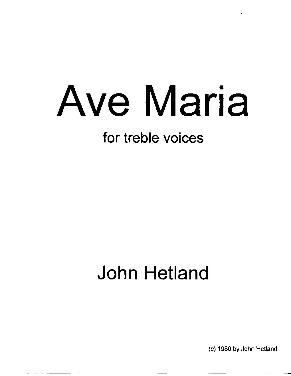 Ave Maria