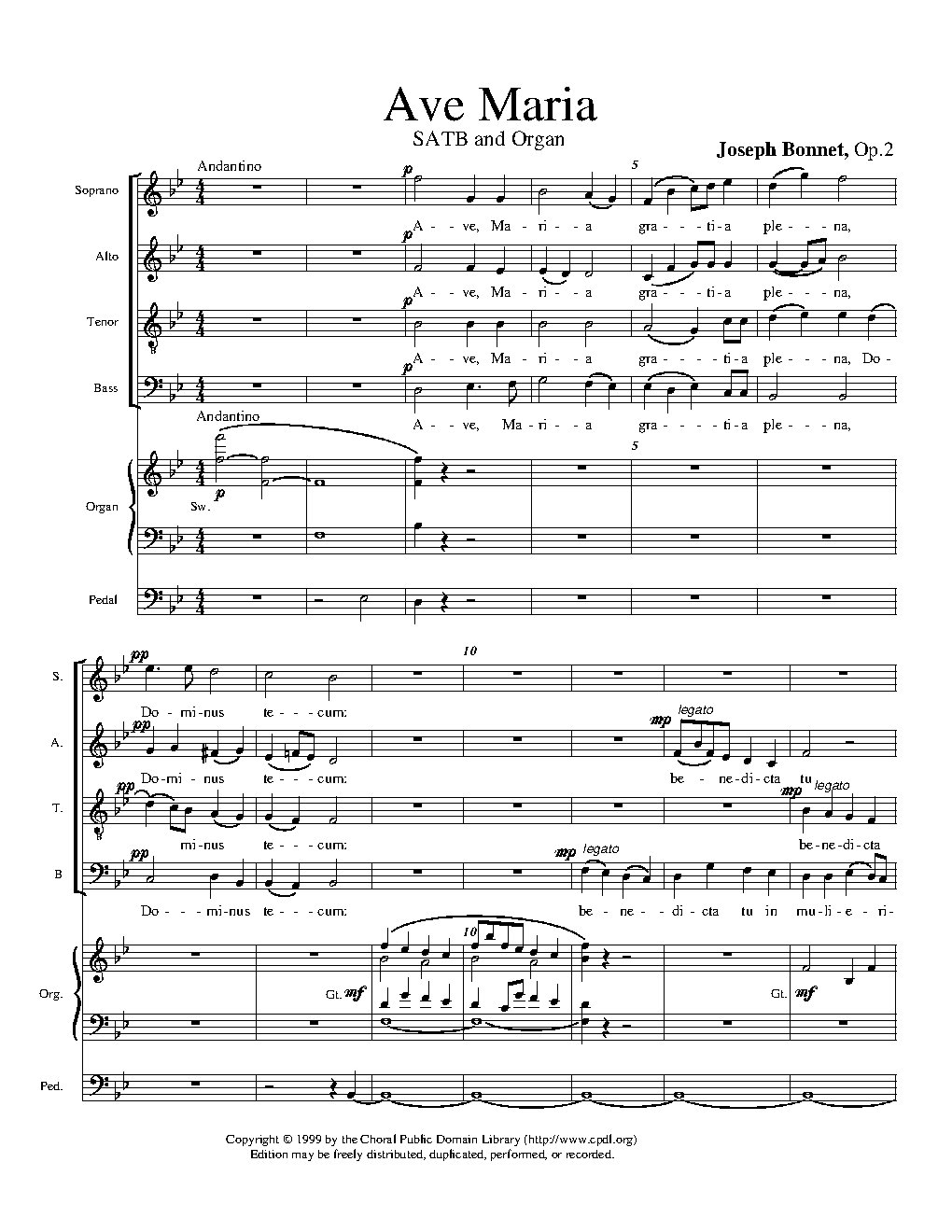 Ave Maria - Choir Script PDF Thumbnail