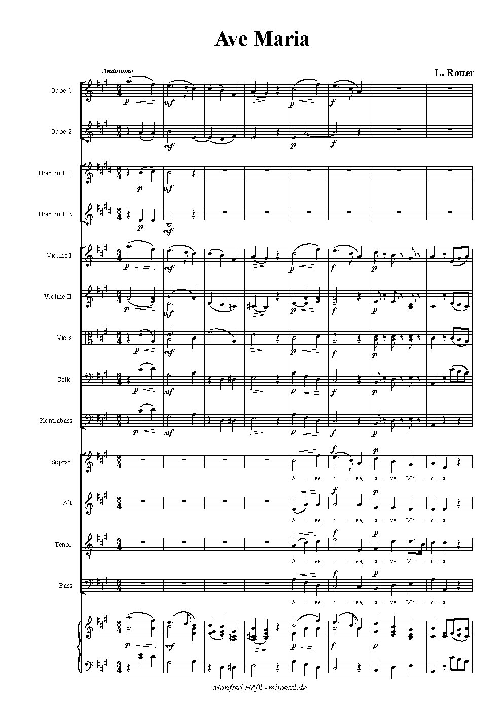 Ave Maria - Choir Script PDF Thumbnail