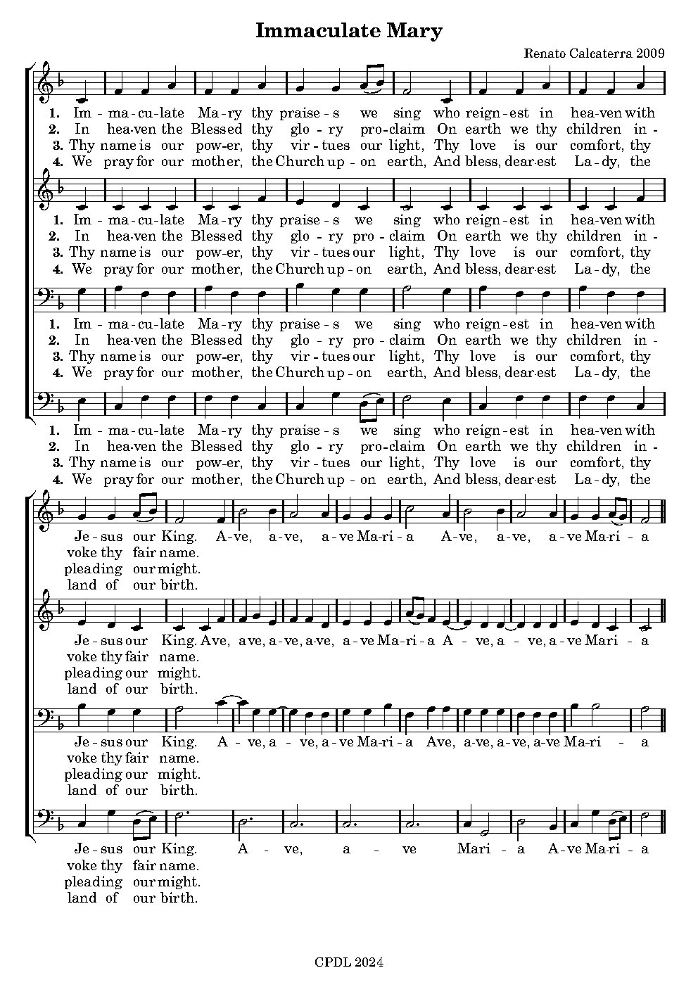 Ave Maria (LOURDES HYMN)