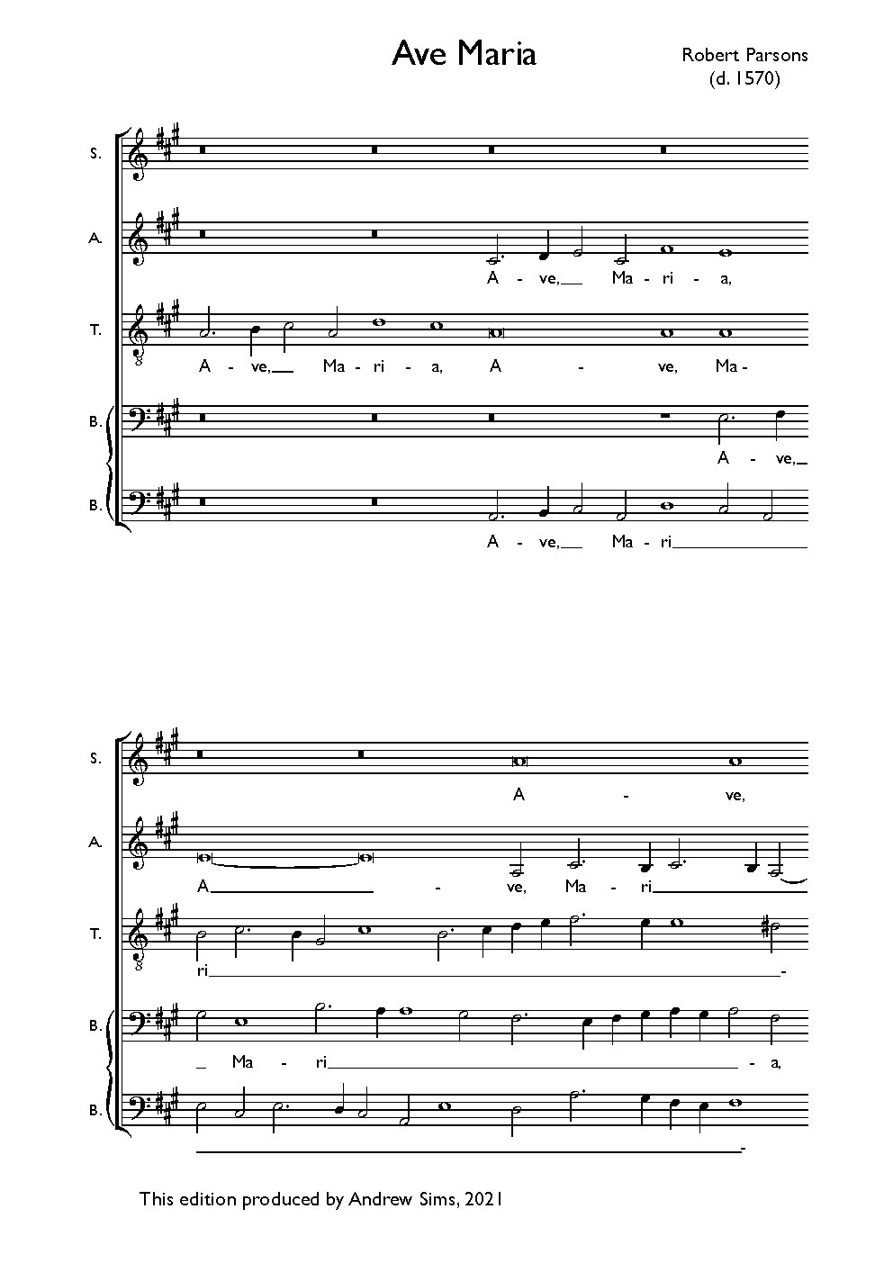 Ave Maria - Choir Script PDF Thumbnail