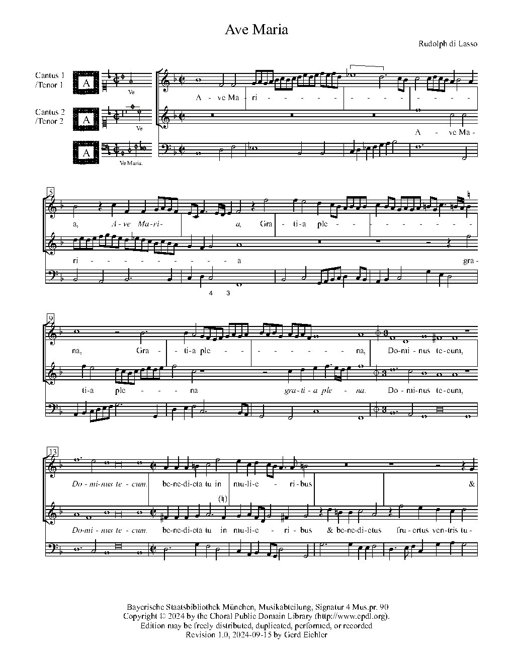 Ave Maria - Choir Script PDF Thumbnail