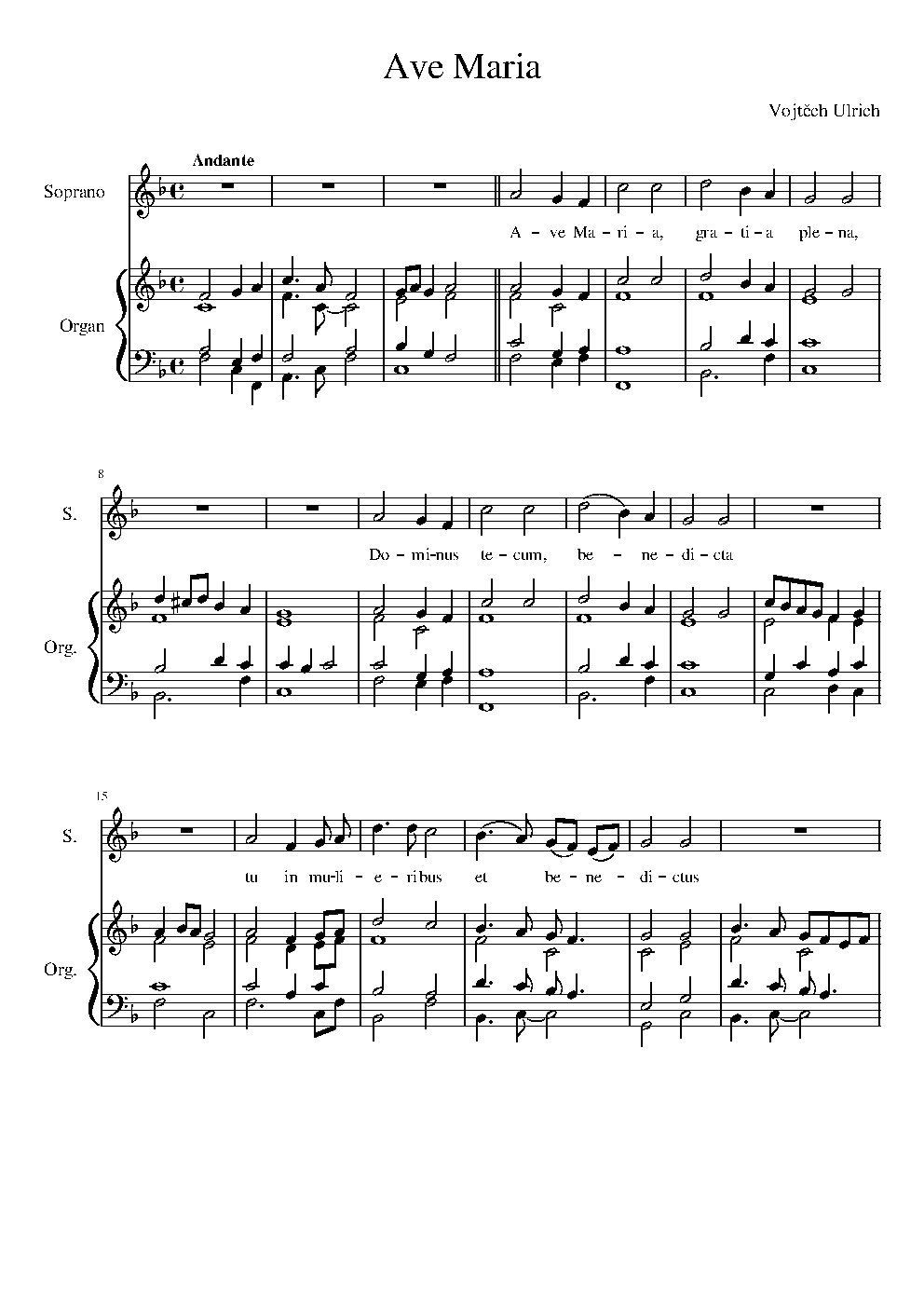 Ave Maria - Choir Script PDF Thumbnail