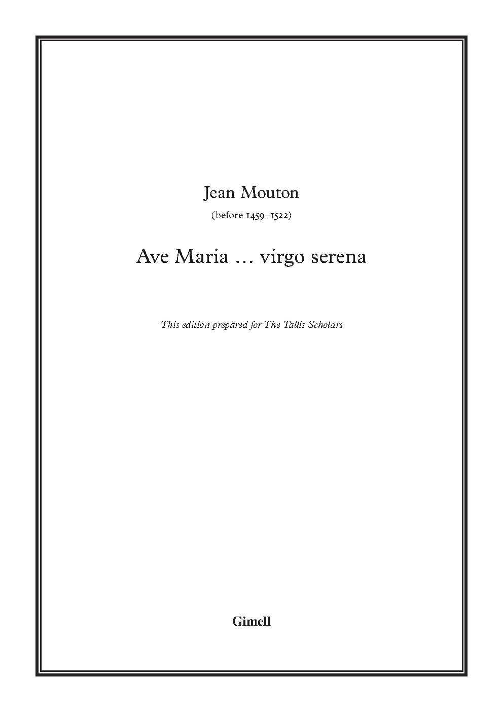 Ave Maria - virgo serena