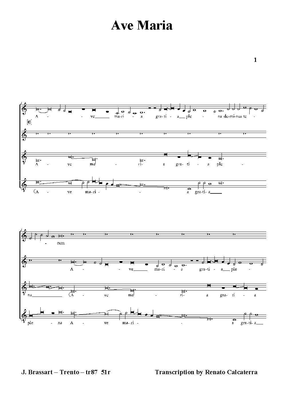 Ave Maria II - Choir Script PDF Thumbnail