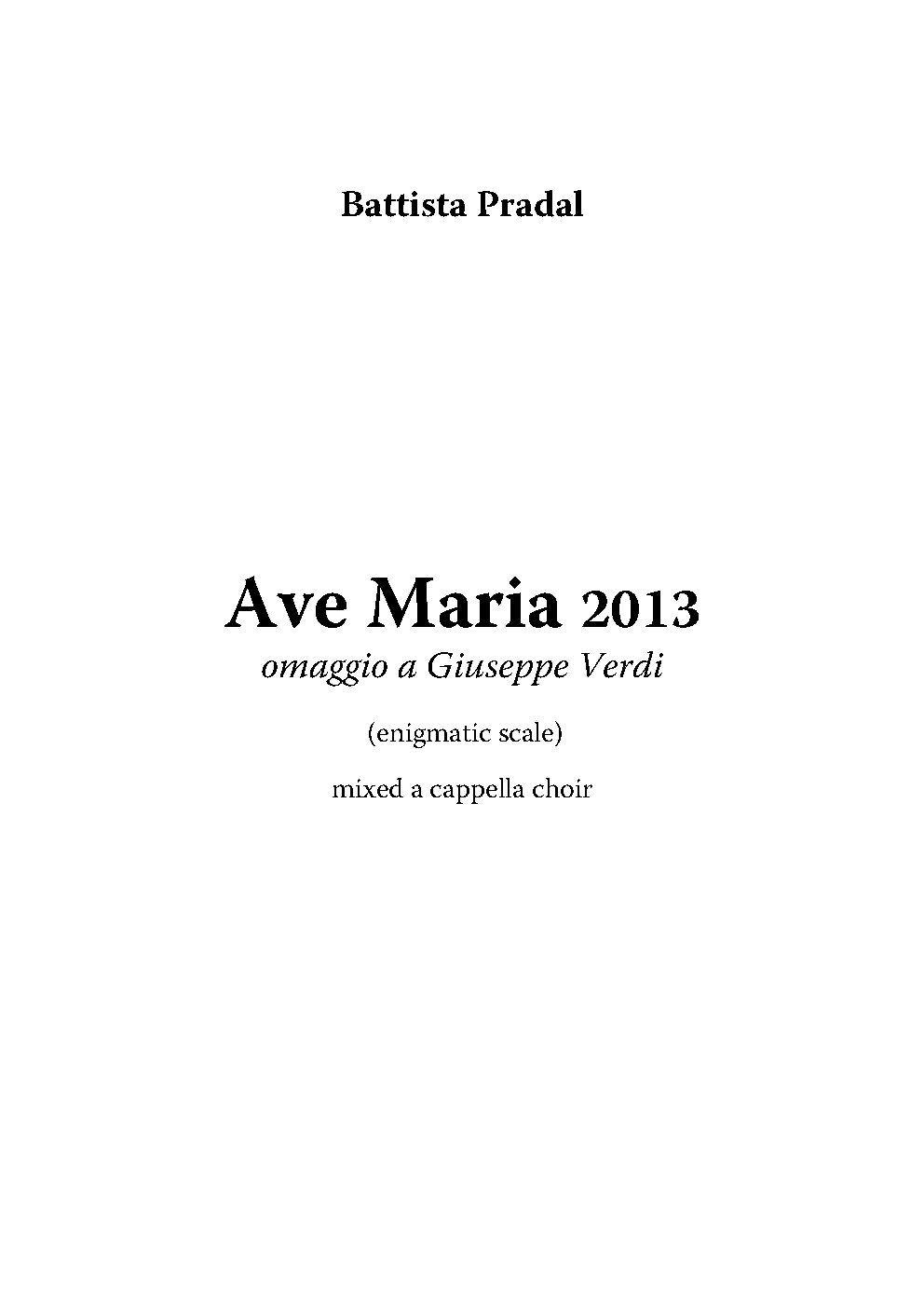 Ave Maria 2013 - Choir Script PDF Thumbnail