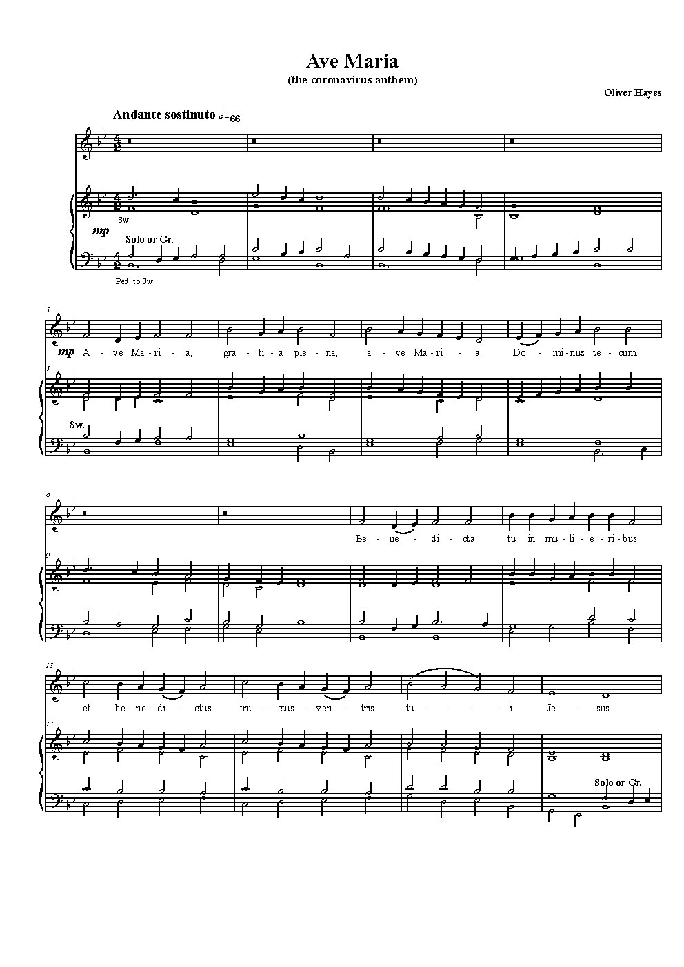 Ave Maria (coronavirus anthem)