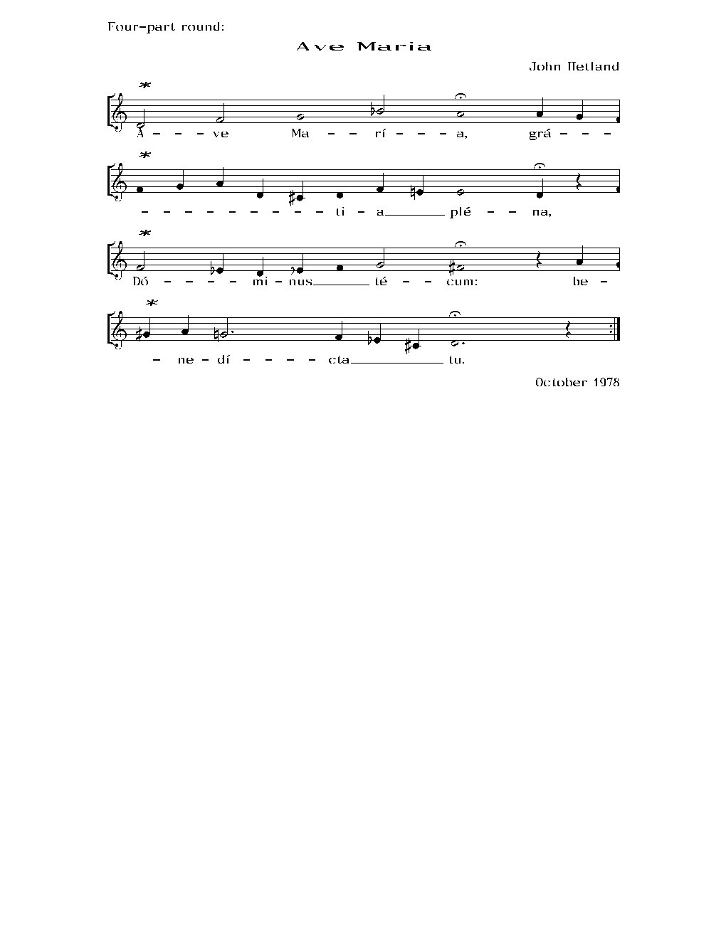 Ave Maria (round)