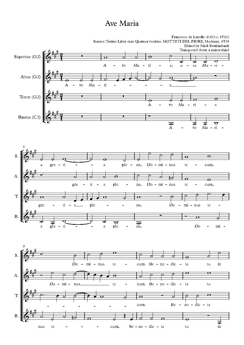 Ave Maria (high voices) - Choir Script PDF Thumbnail