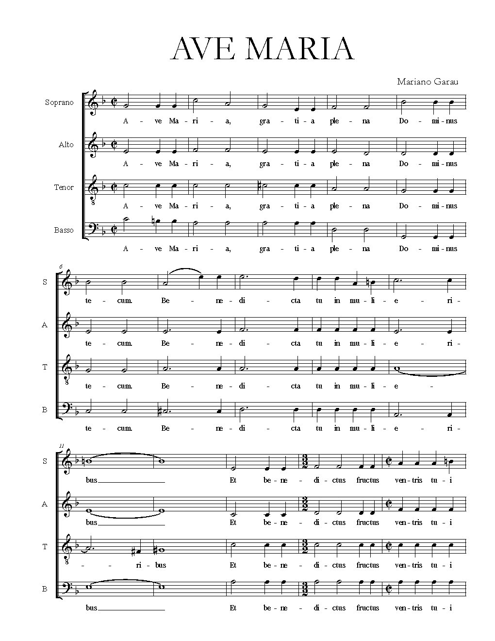 Ave Maria V - Choir Script PDF Thumbnail