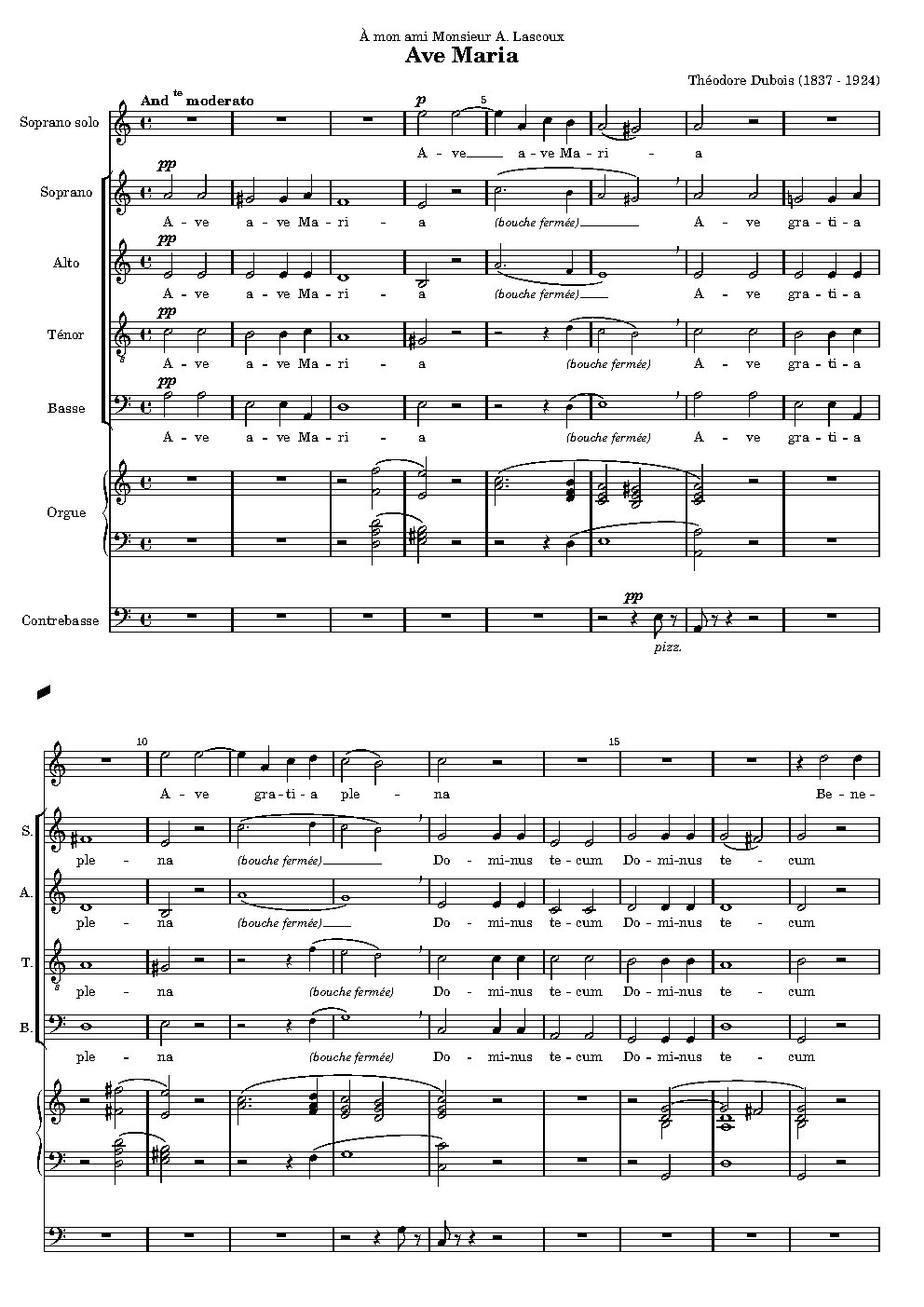 Ave Maria in a minor - Choir Script PDF Thumbnail