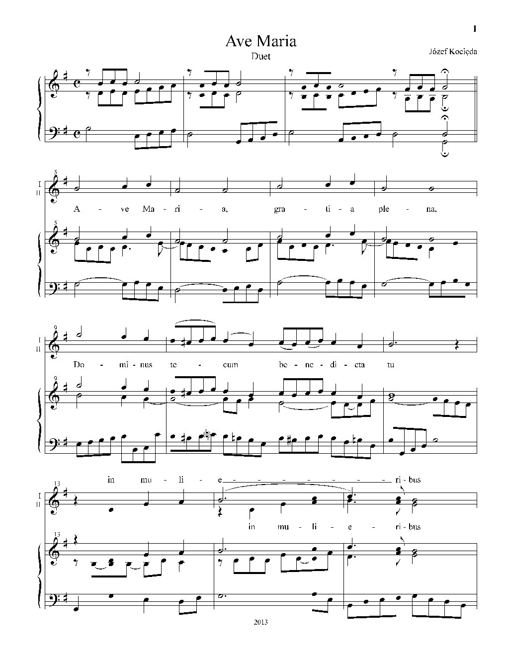 Ave Maria in G Major