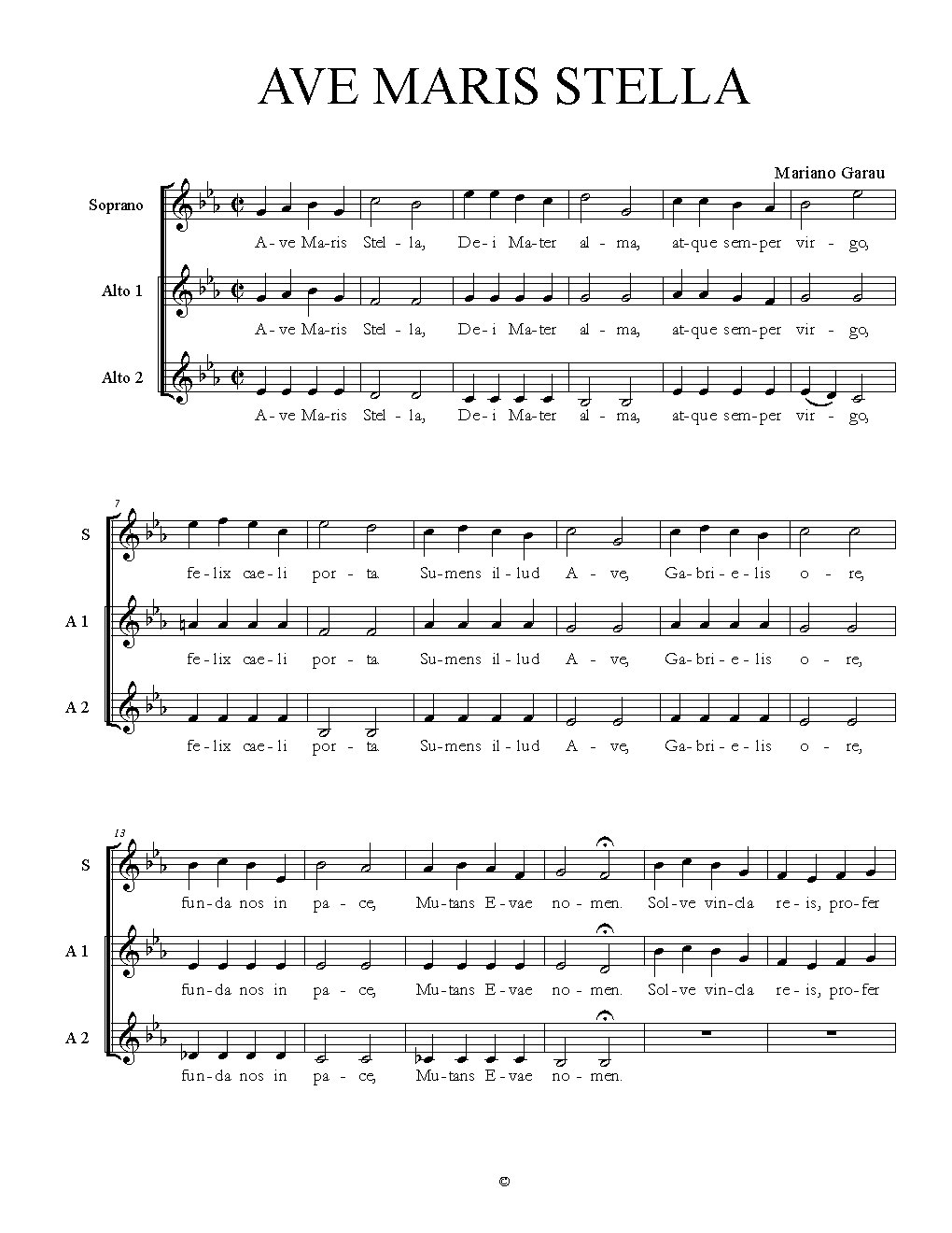 Ave Maris Stella II
