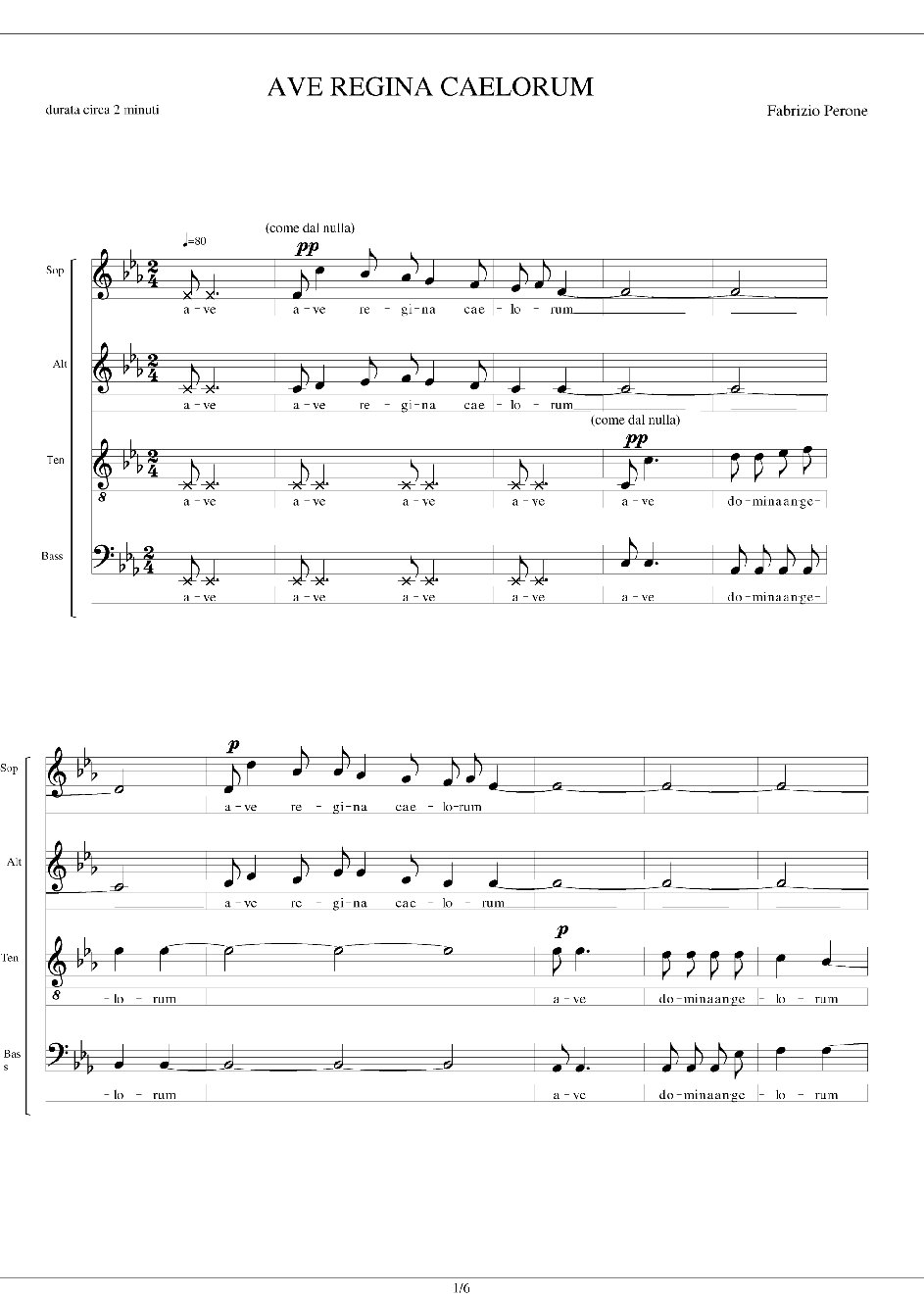 Ave Regina caelorum - Choir Script PDF Thumbnail