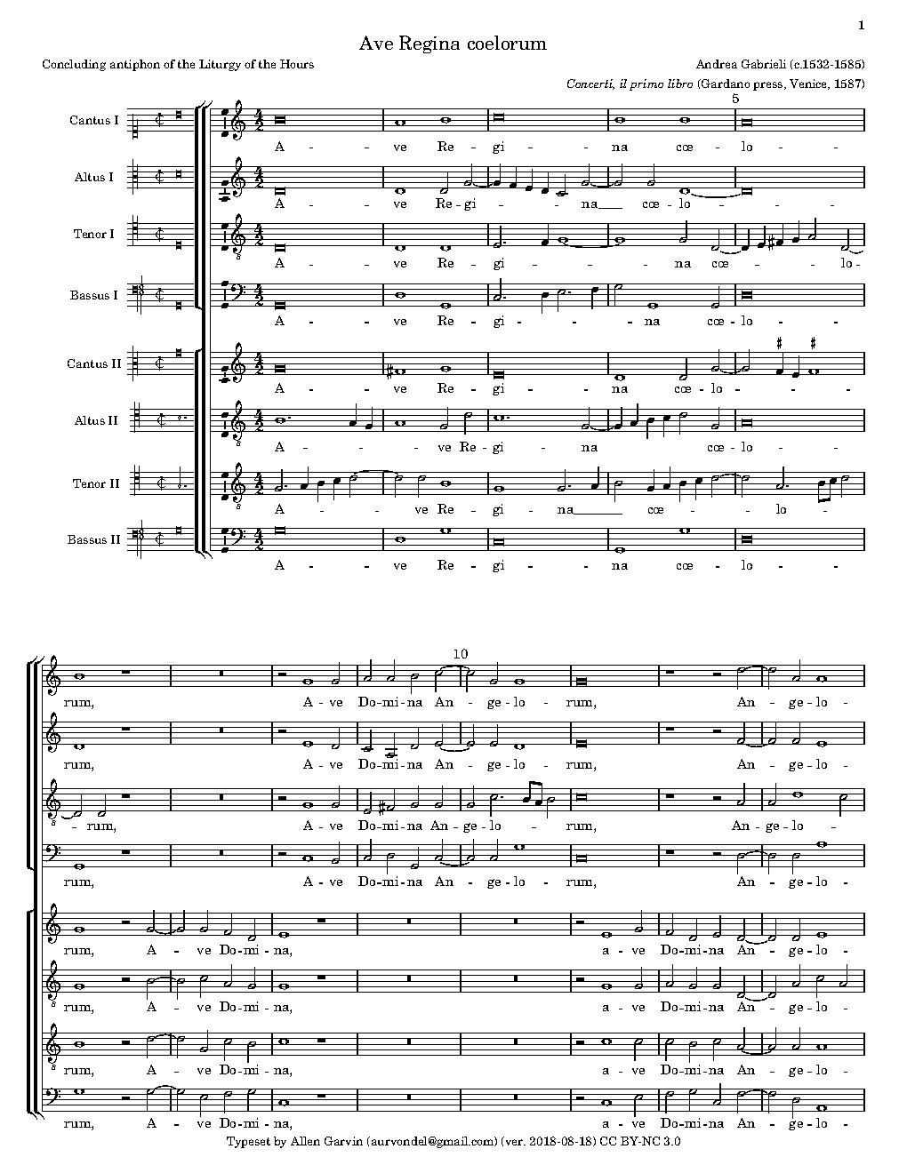 Ave Regina - Choir Script PDF Thumbnail