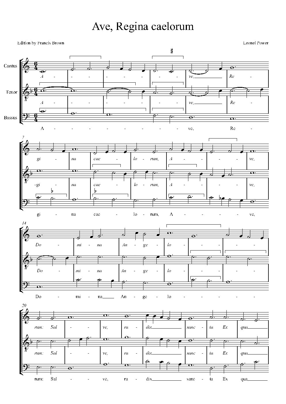 Ave Regina - Choir Script PDF Thumbnail