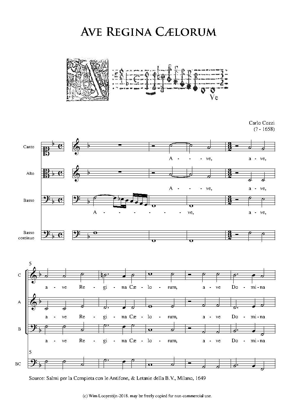Ave Regina Caelorum - Choir Script PDF Thumbnail