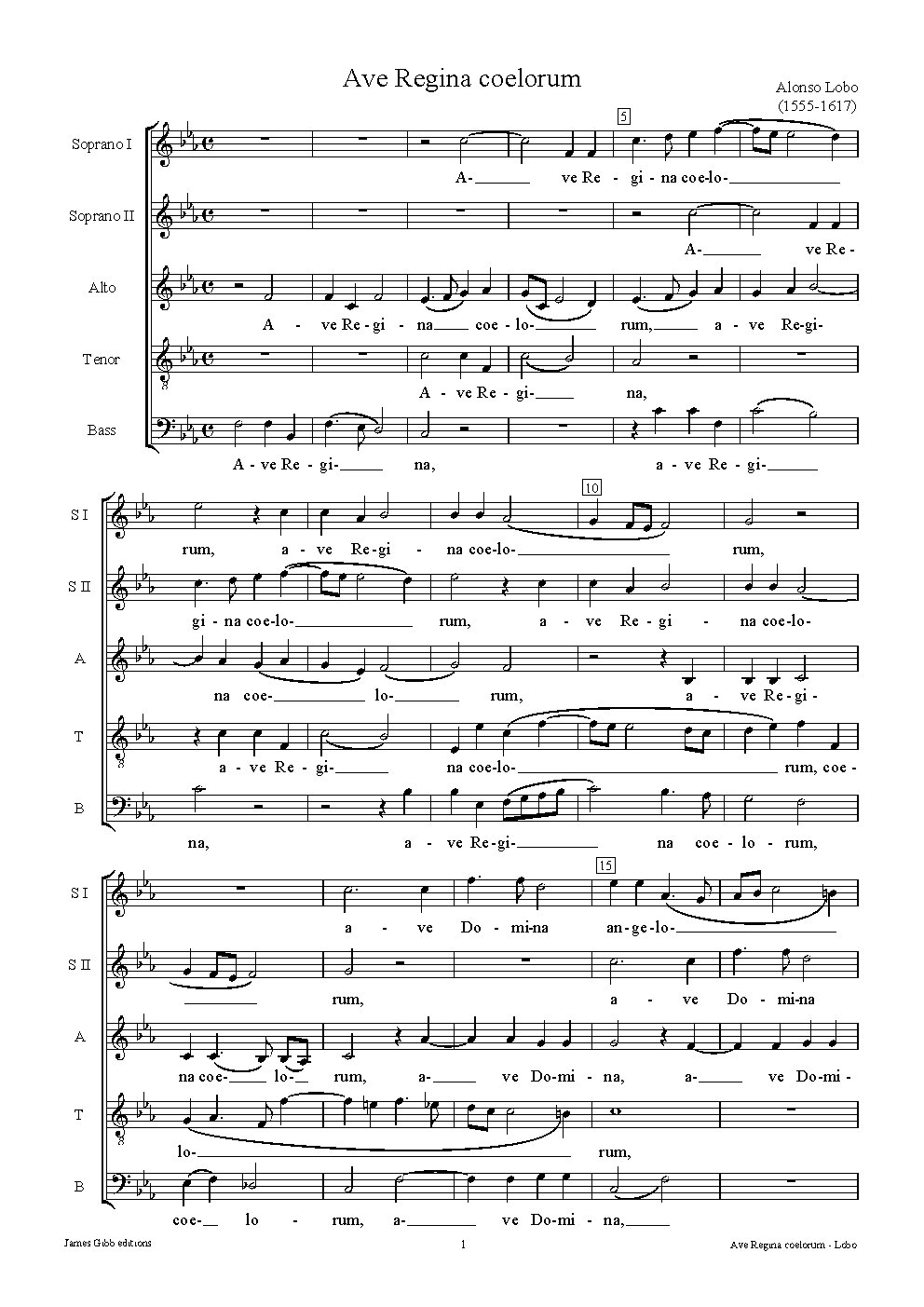 Ave Regina coelorum - Choir Script PDF Thumbnail