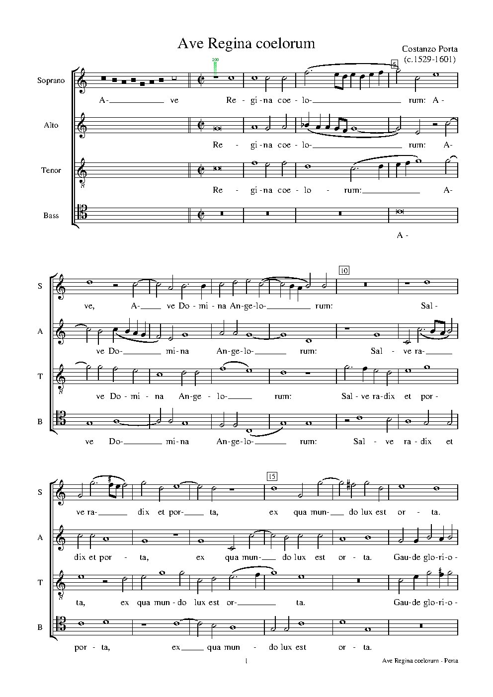 Ave Regina coelorum - Choir Script PDF Thumbnail