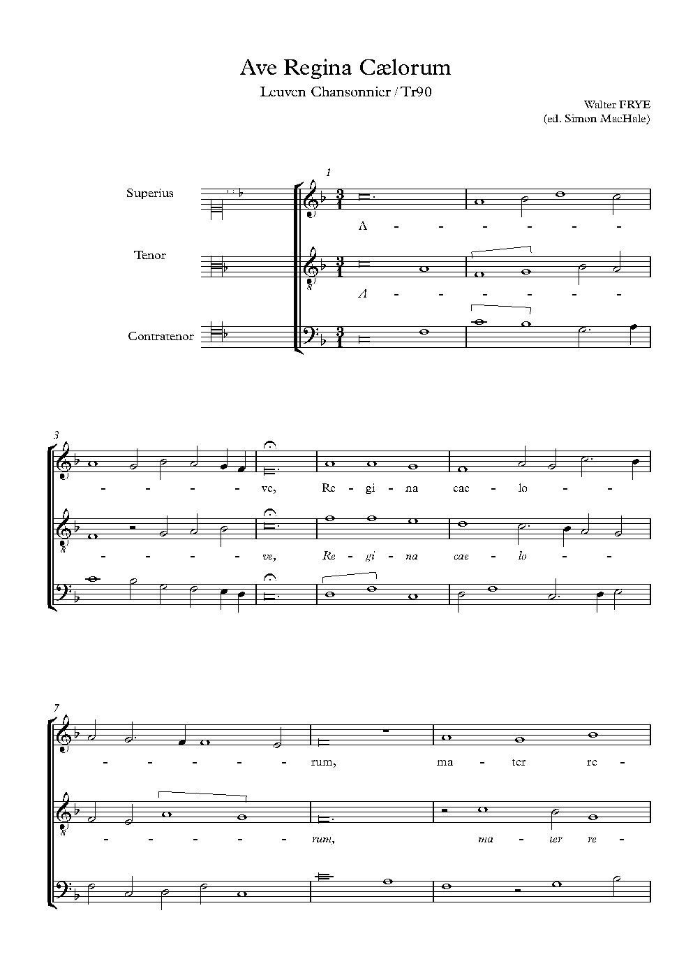 Ave Regina caelorum - Choir Script PDF Thumbnail