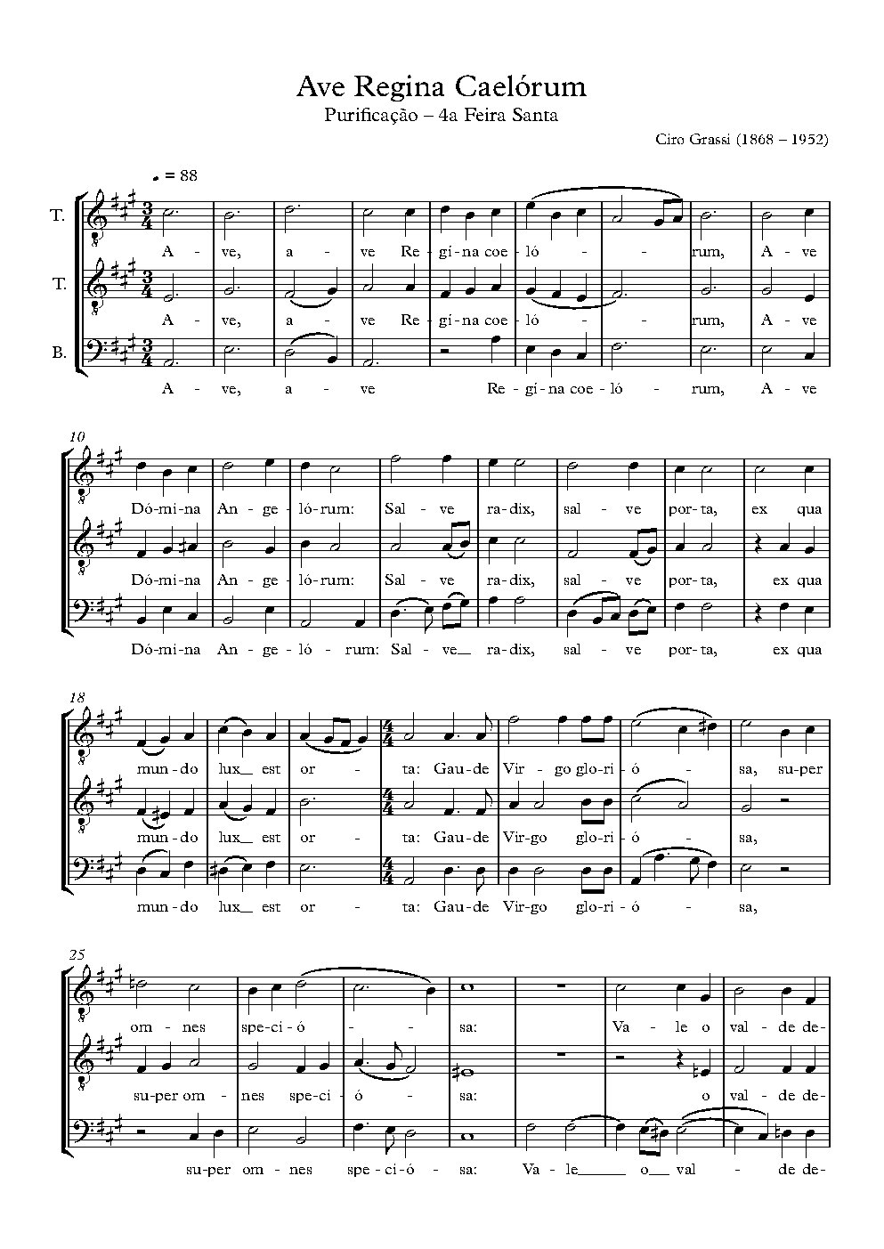 Ave Regina coelorum - Choir Script PDF Thumbnail