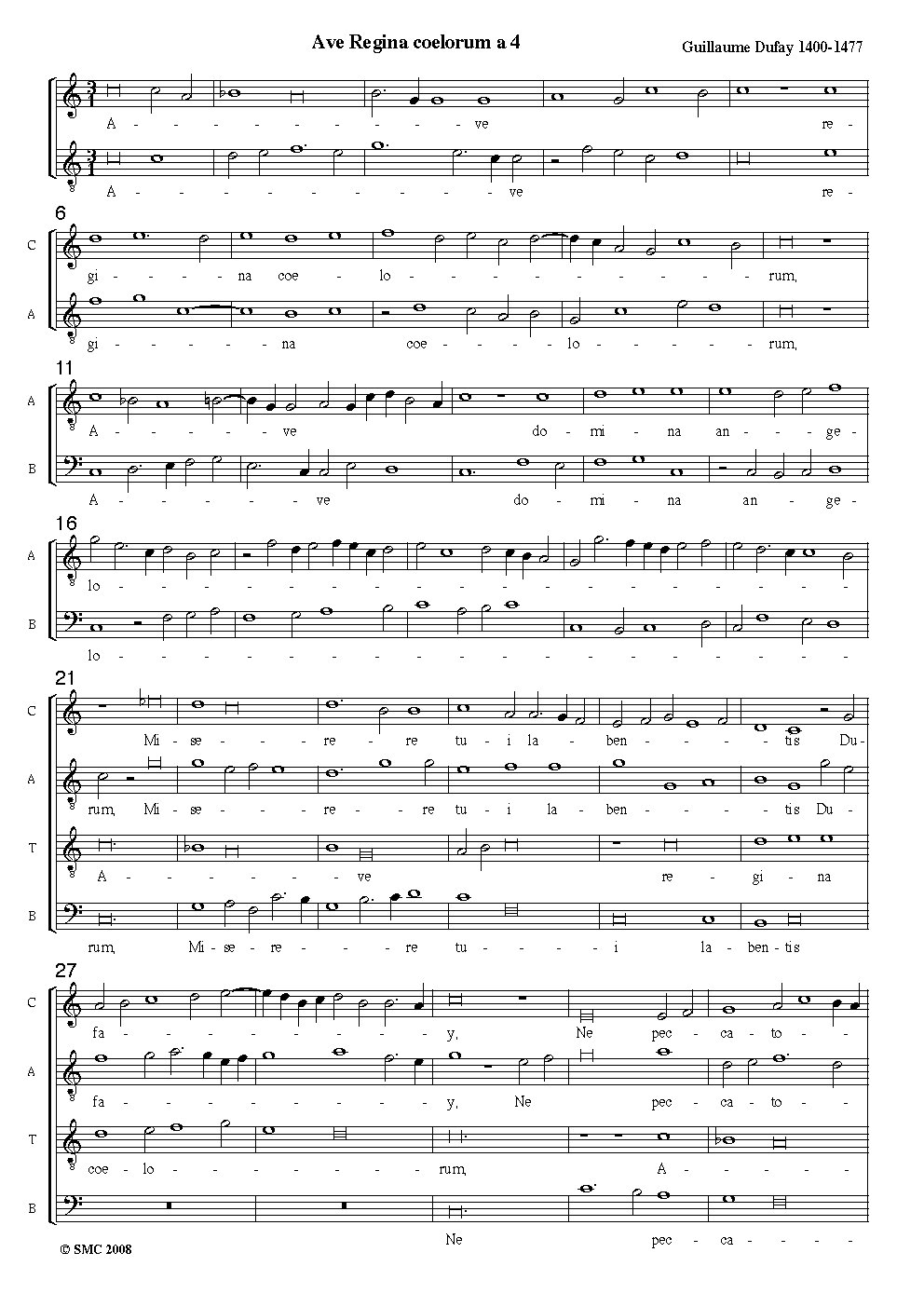 Ave Regina coelorum a 4