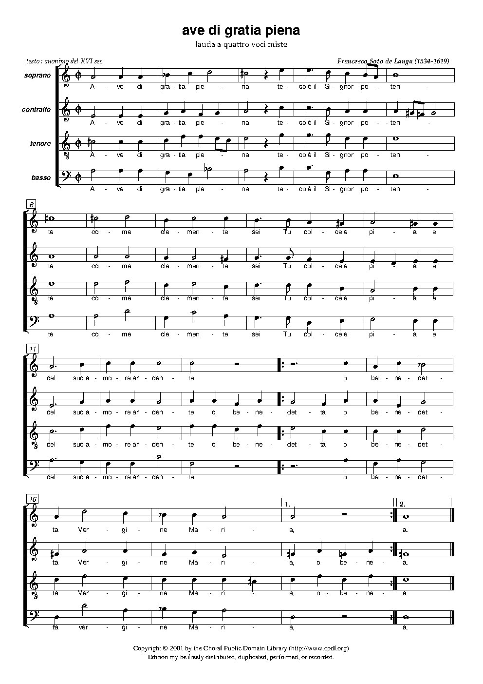 Ave di gratia plena