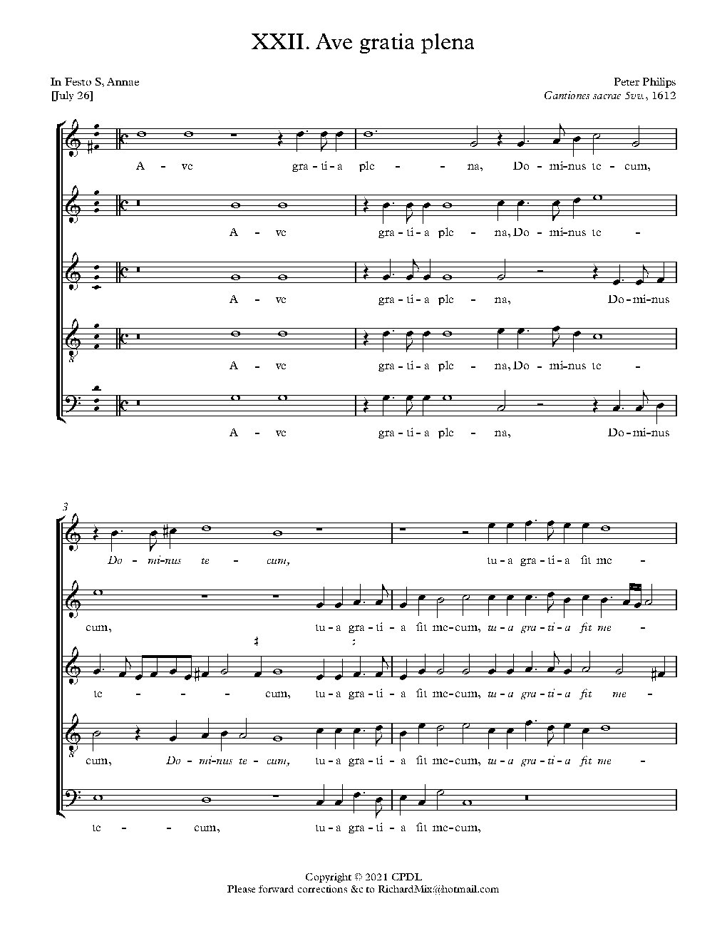 Ave gratia plena - Choir Script PDF Thumbnail
