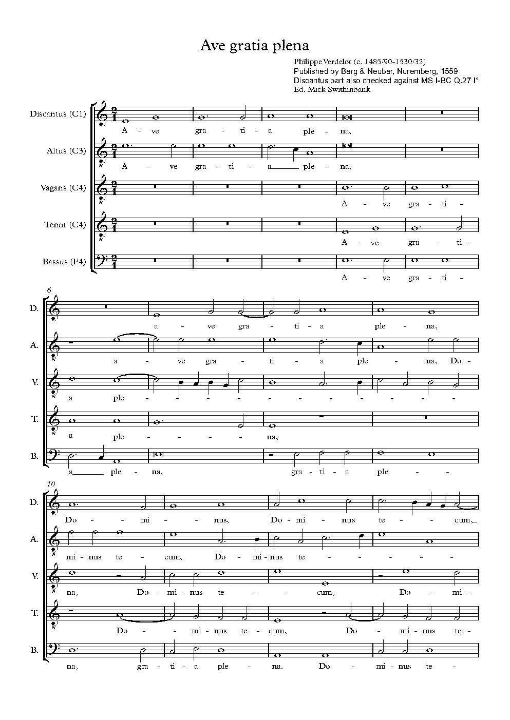 Ave gratia plena - Choir Script PDF Thumbnail