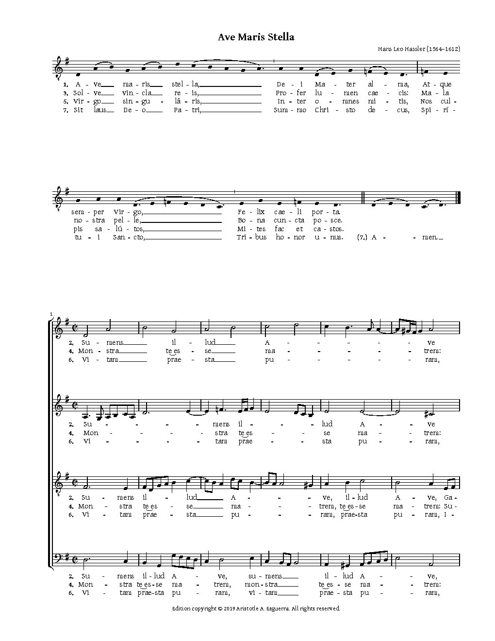Ave maris stella - Choir Script PDF Thumbnail